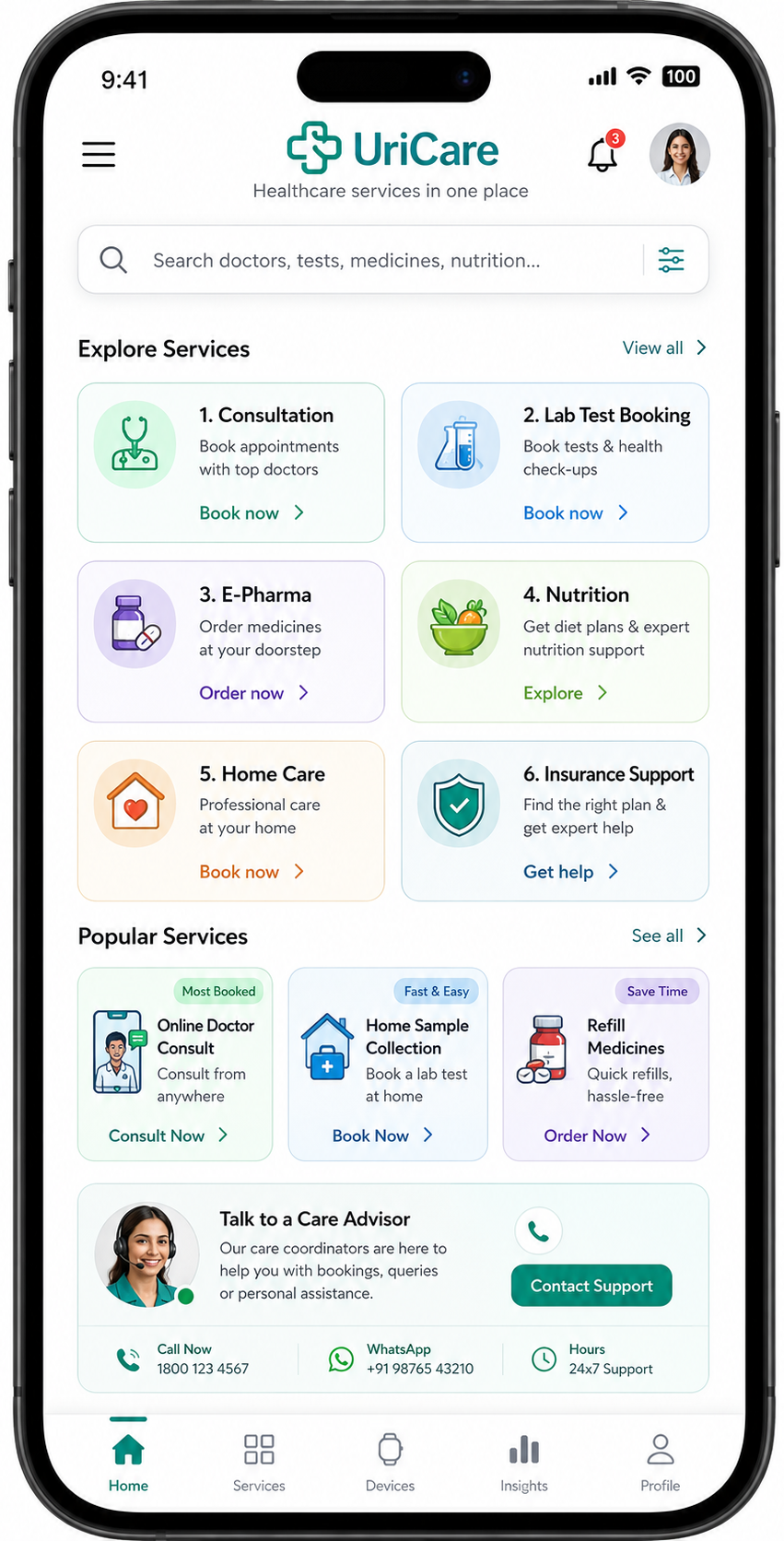 UriCare care services marketplace